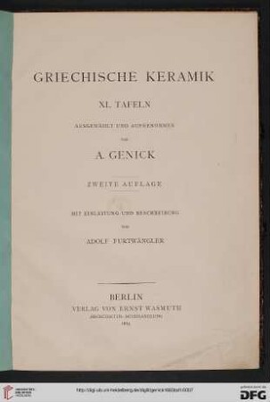 Text: Griechische Keramik: XL Tafeln