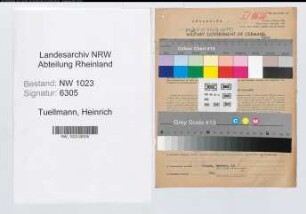 Entnazifizierung Heinrich Tuellmann , geb. 09.10.1905 (Techn.Betriebsleiter)