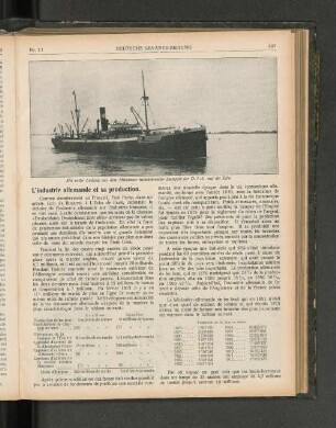 L'industrie allemande et sa production.