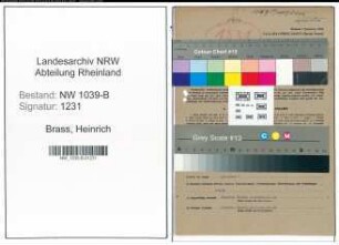 Entnazifizierung Heinrich Brass , geb. 17.03.1908 (Referent)