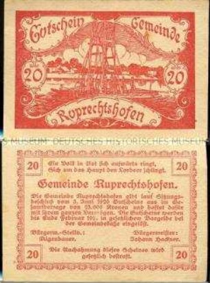 Ruprechtshofen, Oberösterreich 20 Heller