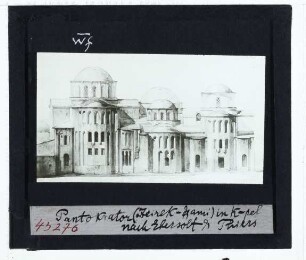 Istanbul, Pantokrator-Kloster (Zeyrek-Moschee) : Aufrisszeichnung