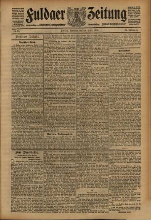 Dritte Ausgabe vom Samstag, den 28. März 1908.