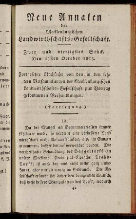 Zwey und vierzigstes Stück. Den 23sten October 1813.