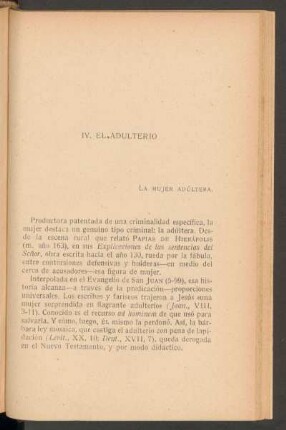 IV. El adulterio