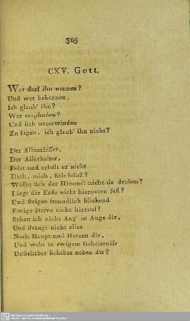 CXV. Gott