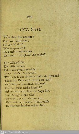 CXV. Gott