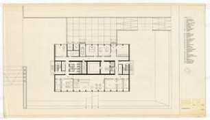 Hochschulbibliothek, Karlsruhe Neubau: Grundriss UG, 1:100
