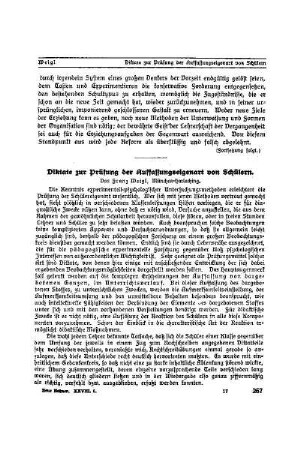 Diktate zur Prüfung der Auffassungseigenart von Schülern