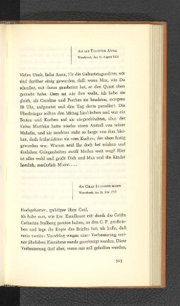 An Graf Schimmelmann Wandsbeck, den 20. Dezember 1803