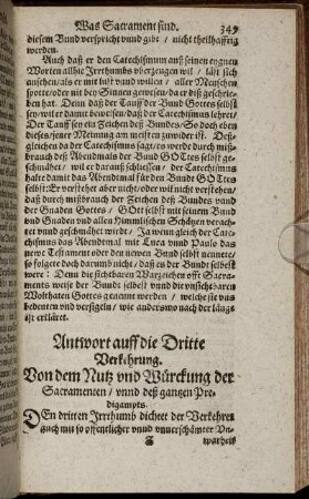 ... Von dem Nutz und Würckung der Sacramenten / Vnnd deß ganzen Predigampts.