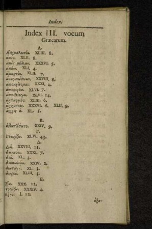 Index III. vocum Græcarum.