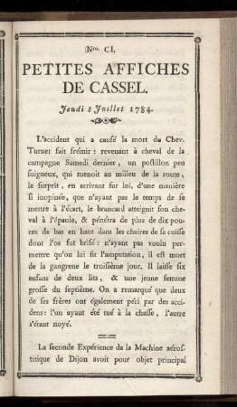 No CI (Jeudi 8 Juillet 1784)