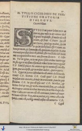 Marci Tullii Ciceronis De Partitione Oratoria Dialogus