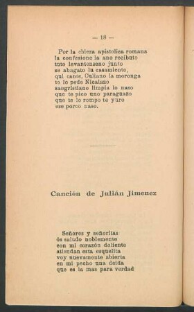Canción de Julián Jimenez