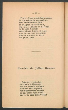 Canción de Julián Jimenez
