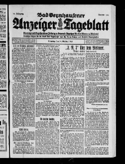 Bad Oeynhausener Anzeiger und Tageblatt. 1912-1934