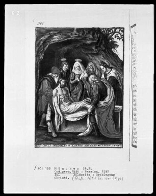 Passio unseres Herrn und Heilands Jesu Christi. Mit schönen Figuren geziert — Grablegung Christi