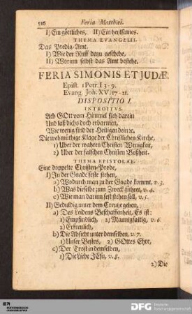 Feria Simonis Et Judae.