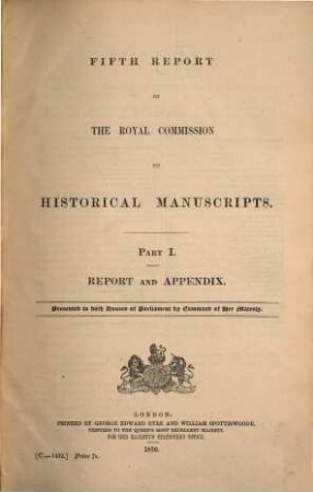 Report. 5. 1876, Part 1