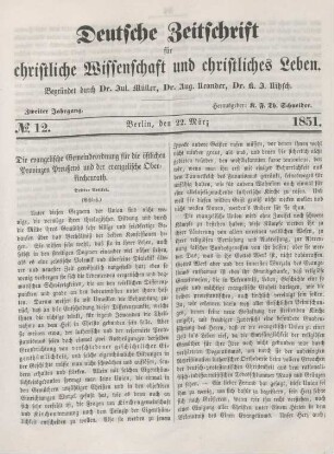 93-95 Die evangelische Gemeindeordnung für die östlichen Provinzen Preußens und der evangelische Oberkirchenrath : Dritter Artikel (Schluß)