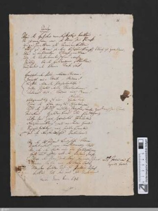 Hymne an die Unsterblichkeit - Cod.poet.et.phil.fol.63,I,26 : [Ausz.]; Verse 73-112; [StA 1,116/415]