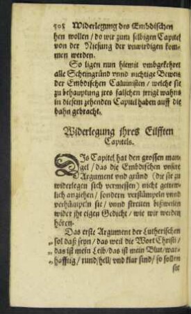 Widerlegung ihres Eilfften Capitels.