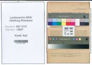 Entnazifizierung Karl Kroell , geb. 13.12.1902 (Polizeimusiker)