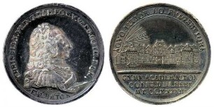 Fürstenhäuser, Kgl. Linie, König Christian VI. (1730 - 1746): Medaille auf die Grundsteinlegung des Gymnasiums in Altona 1738