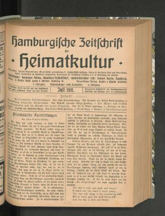 3. Jahrgang. Juli 1911.