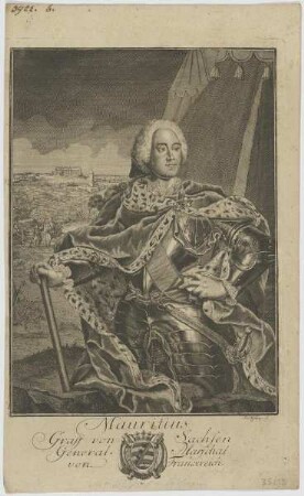 Bildnis des Mauritius Graff von Sachsen