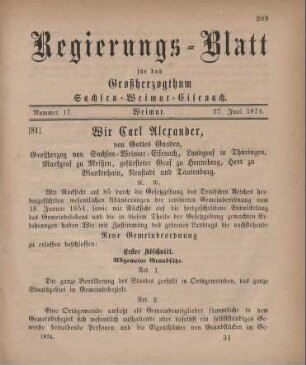 Nr. 17 : 27. Juni 1874