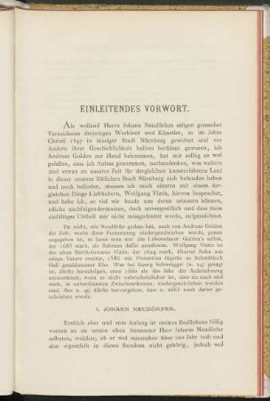 Einleitendes Vorwort.