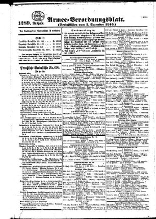 1289.Ausgabe. Freitag, 1. Dezember 1916