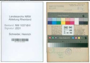 Entnazifizierung Heinrich Schneider , geb. 00.00.0000 (Ingenieur)