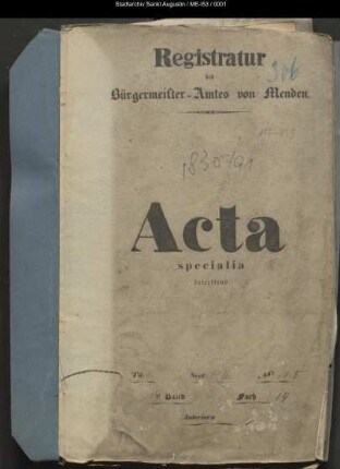Hagelschäden, Landwirtschaftliche Vereine - specialia -