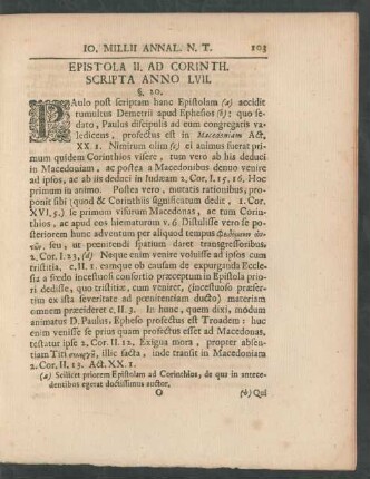 Epistola II. Ad Corinth. Scripta Anno LVII. [§. 20. - 25.]