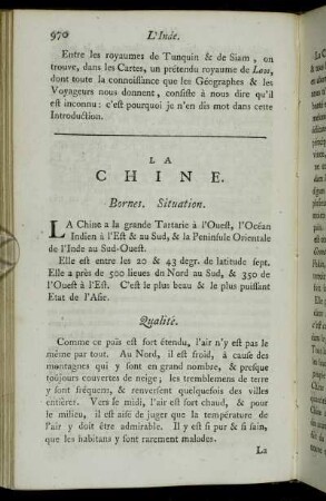 La Chine.