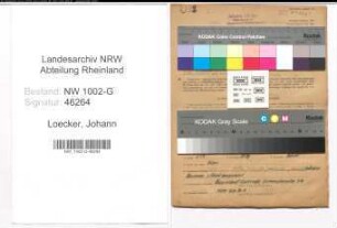 Entnazifizierung Johann Loecker, geb. 20.05.1894 (Schneider)