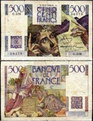 Frankreich, 500 Francs
