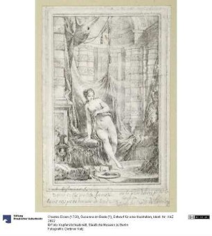 Susanna im Bade (?), Entwurf für eine Illustration