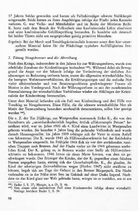 2. Die Tötung Neugeborener und die Abtreibung