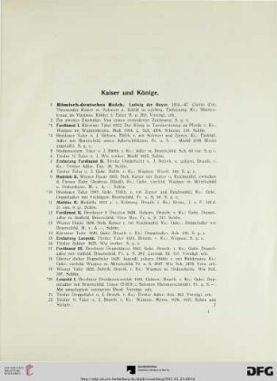 Kaiser und Könige (Nr. 1-218)