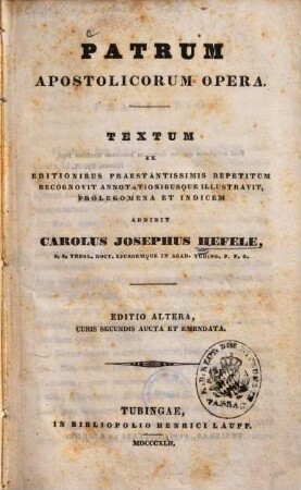 Patrum apostolicorum opera