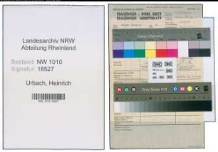 Entnazifizierung Heinrich Urbach , geb. (Schlosser)