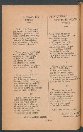 ¿Qué querés con tu elegancia? : Tango