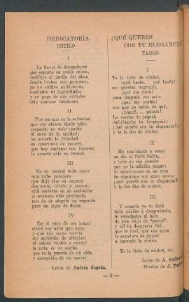 ¿Qué querés con tu elegancia? : Tango