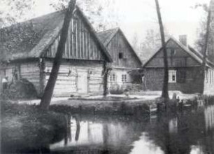 Ansicht eines Bauernhofes in Lehde : Dorfsiedlungen - Details. Ort: Lědy / Lehde. Spreewaldgehöft in Lehde.