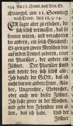 194-207, Evangel. am 11. Sonntag nach Trinit. - Evangel. am 13. Sonntag nach Trinit.