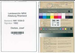 Entnazifizierung Josef Dierkes , geb. 19.01.1889 (Gastwirt)